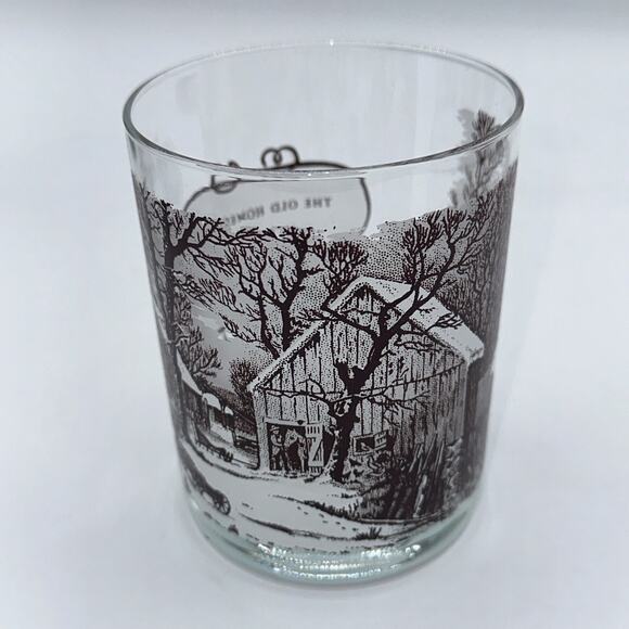 Currier & Ives Bar Glasses - Four - From Lithographic Prints -4 1/2 inches tall - Picture 5 of 7